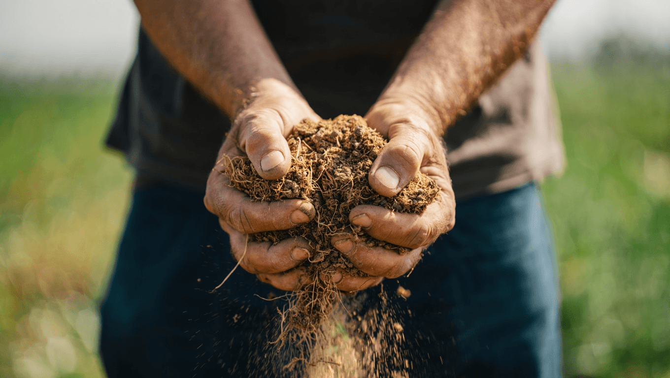 Healthy soil background